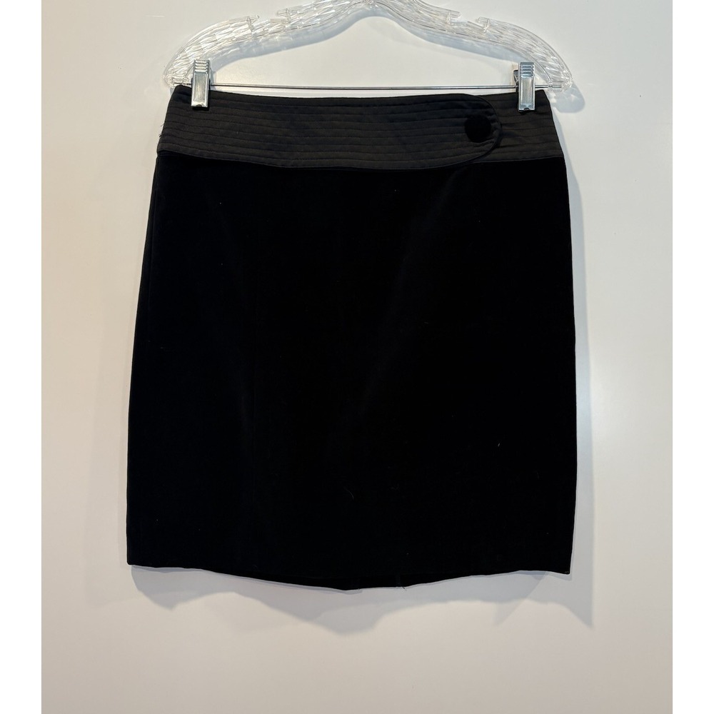 Behnaz Sarafpour for Target Black Velvet Mini Skirt Satin Waistband Size 7